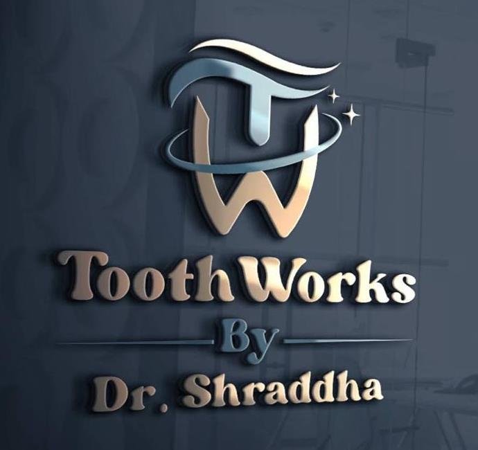 ToothWorks Dental Clinic Logo - Dr. Shraddha Mandowara, Vasna Bhayli, Vadodara